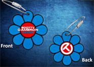 Key Fob - Scotty Cameron Design Flower - Red/White/Blue